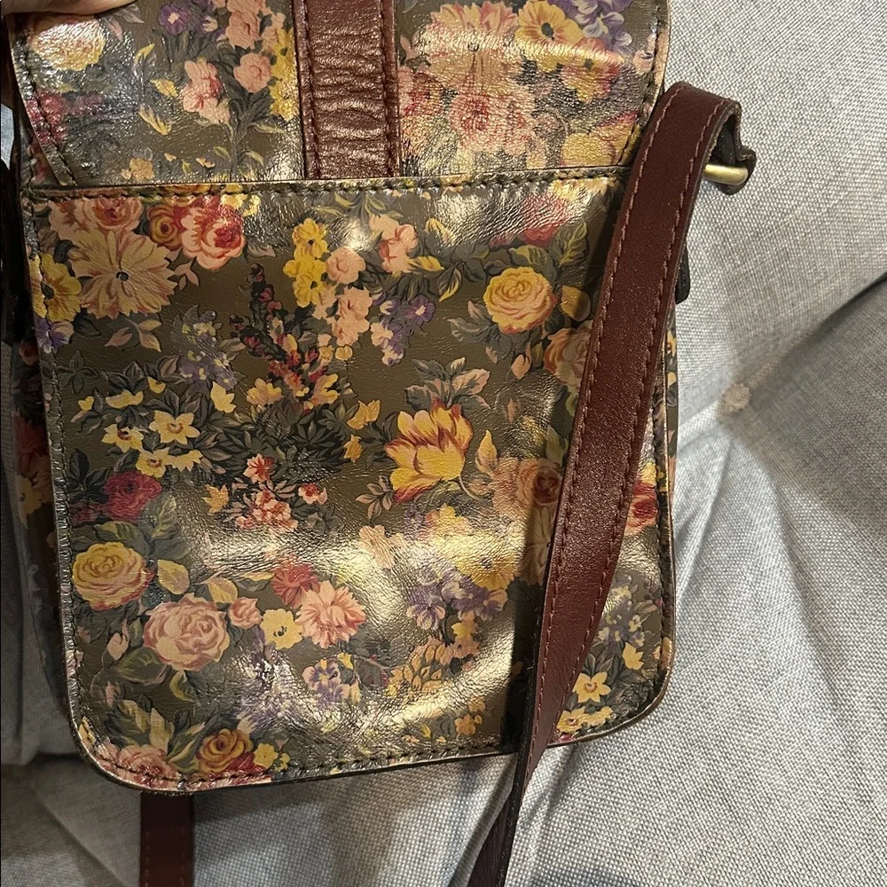 Patricia Nash Floral Brown Crossbody Bag - Picture 7 of 7